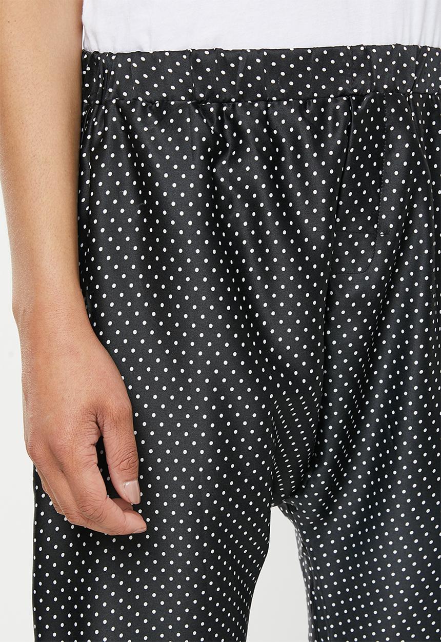Cotton On - Satin drop crotch pants - black