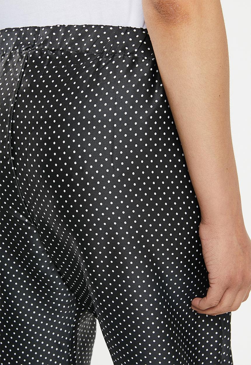 Cotton On - Satin drop crotch pants - black