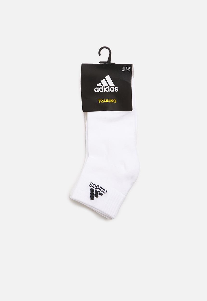 adidas Performance - 3s Performance 3 pack ankle socks - white