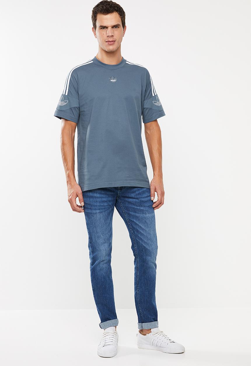 adidas Originals - Team signature trefoil T-shirt - blue