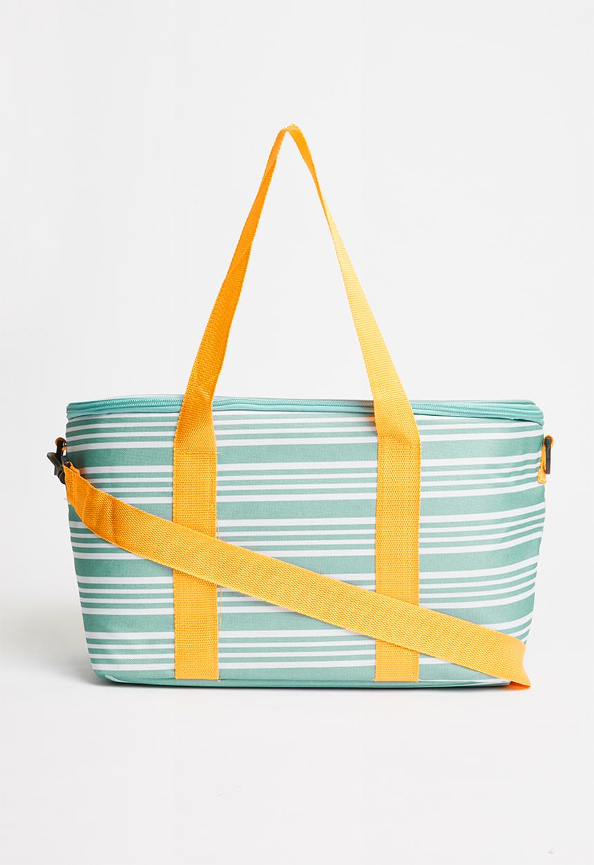 Sixth Floor - Stripe cooler bag 20l - sea green