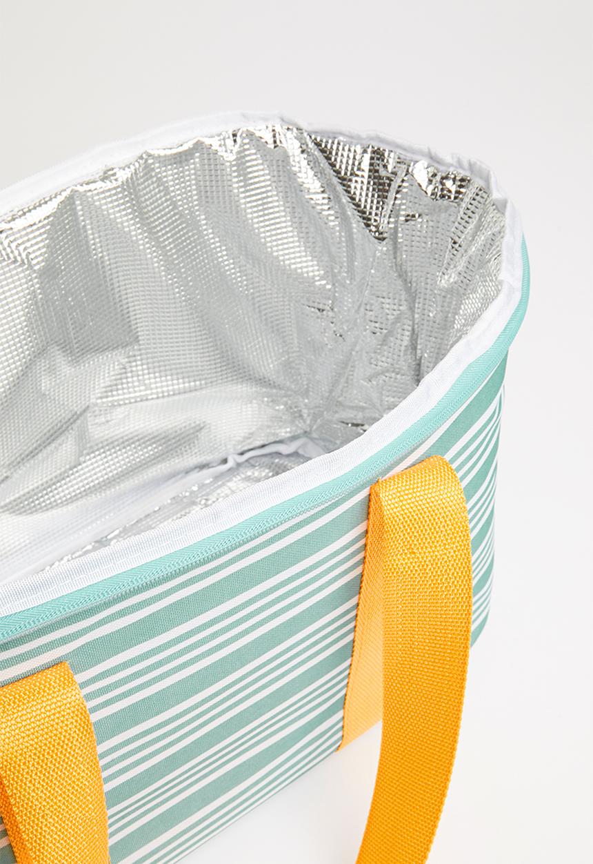Sixth Floor - Stripe cooler bag 20l - sea green