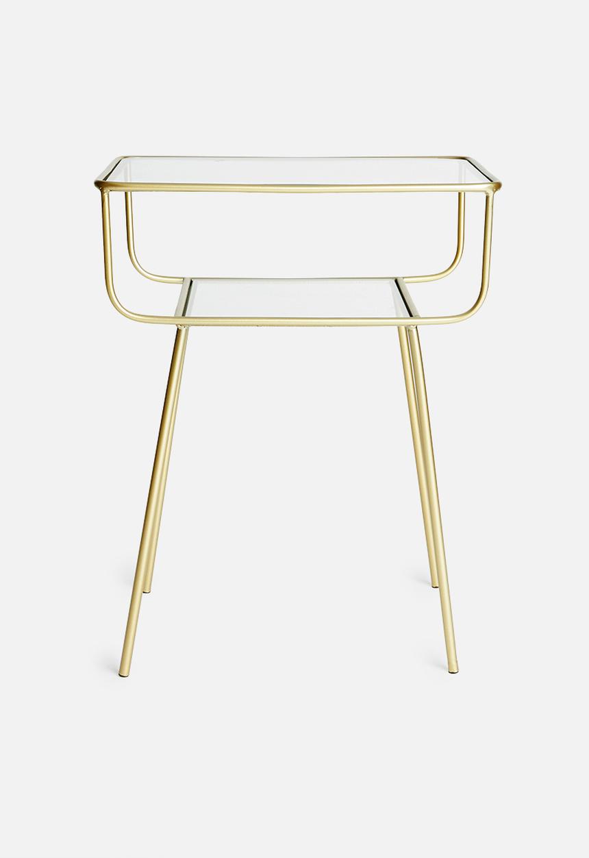 Sixth Floor - Tiffany bedside table - gold