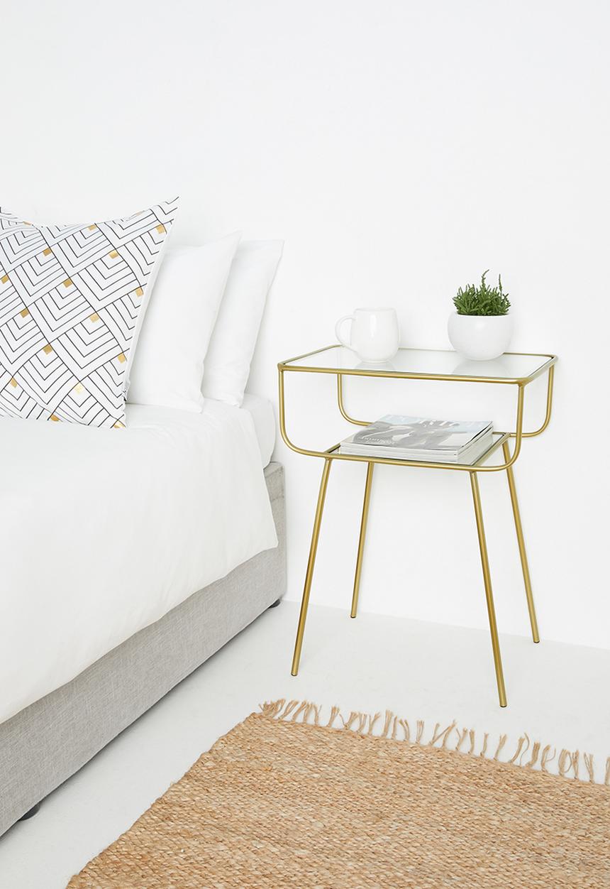 Sixth Floor - Tiffany bedside table - gold