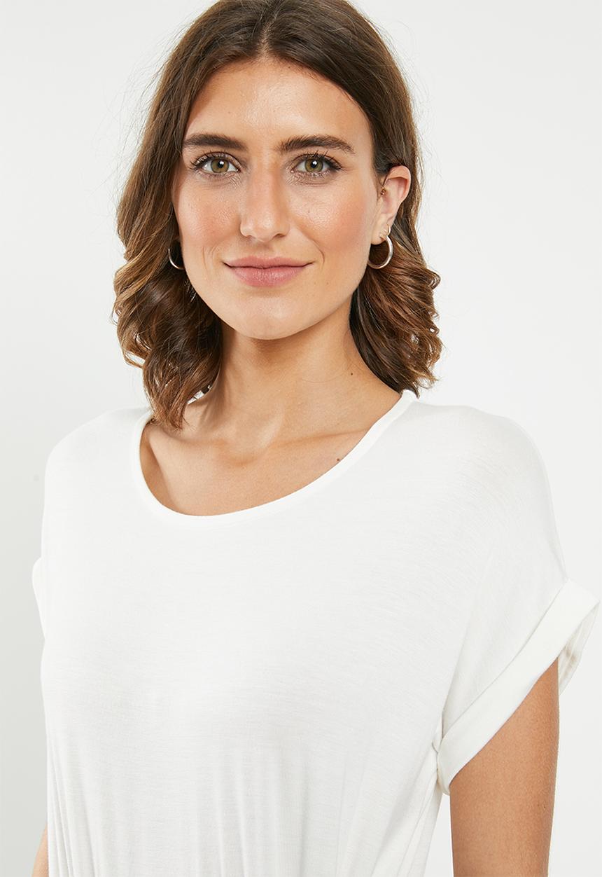 edit - Knot front column dress - cream
