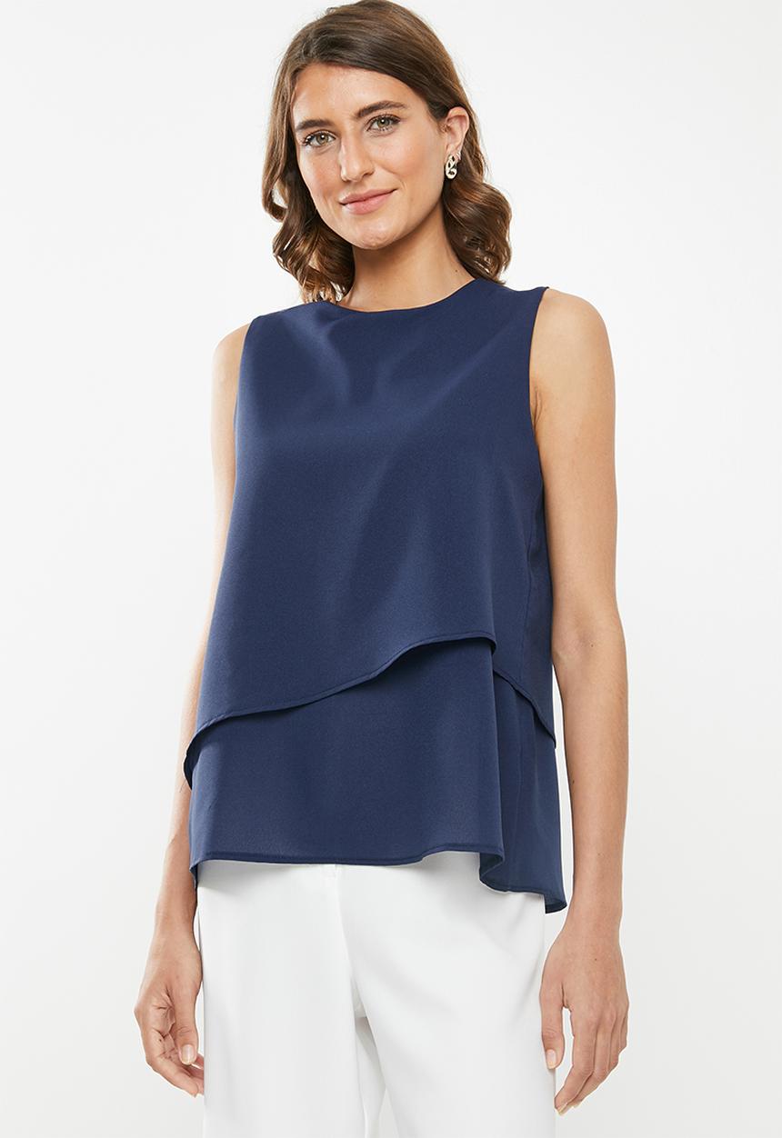 edit - Double layer vest - navy