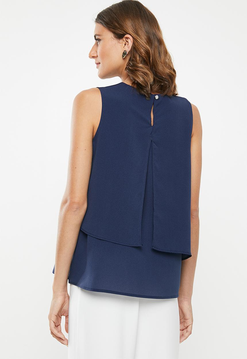 edit - Double layer vest - navy
