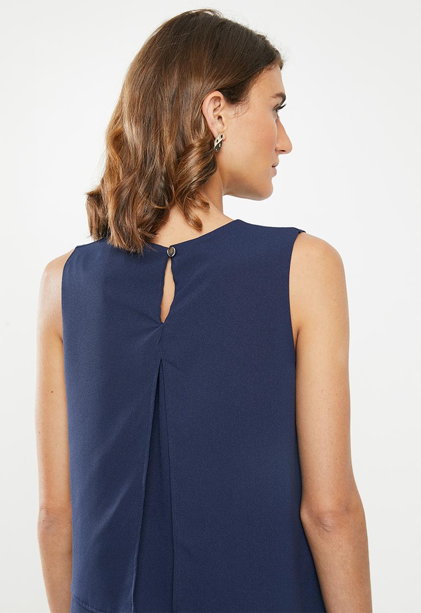 edit - Double layer vest - navy