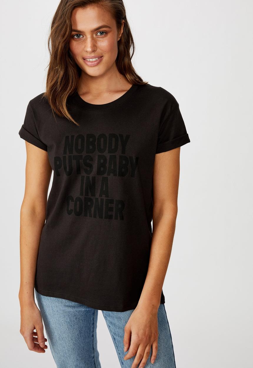 Cotton On - Classic dirty dancing quote tee  - black