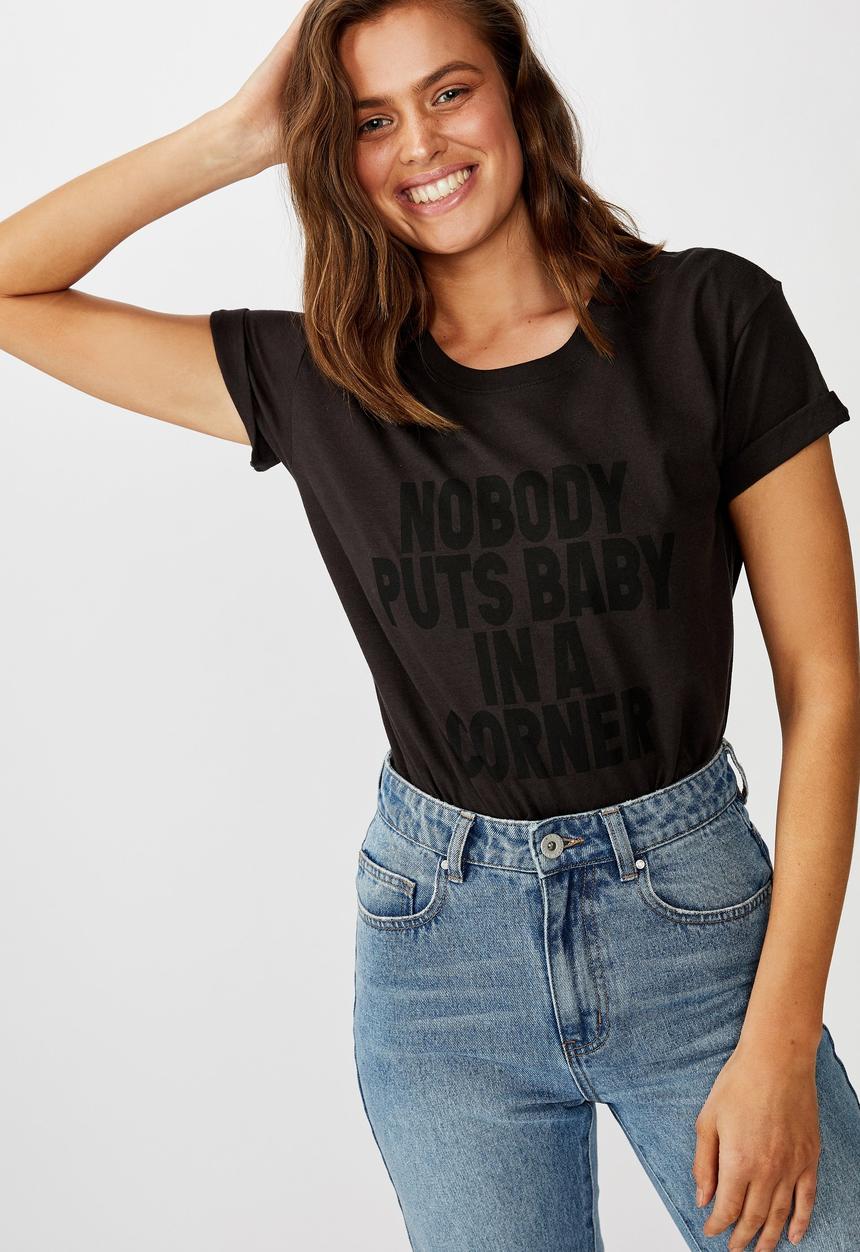 Cotton On - Classic dirty dancing quote tee  - black