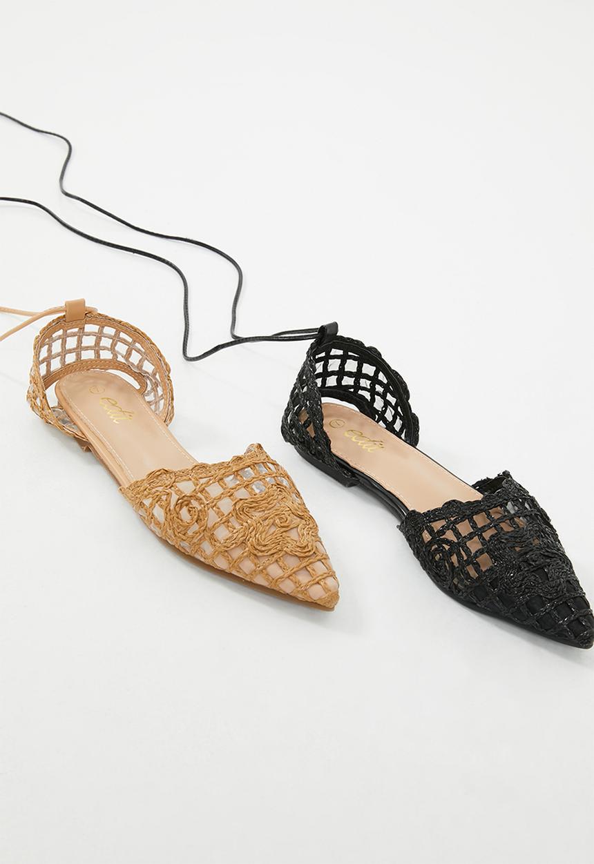 edit - Woven flat - black