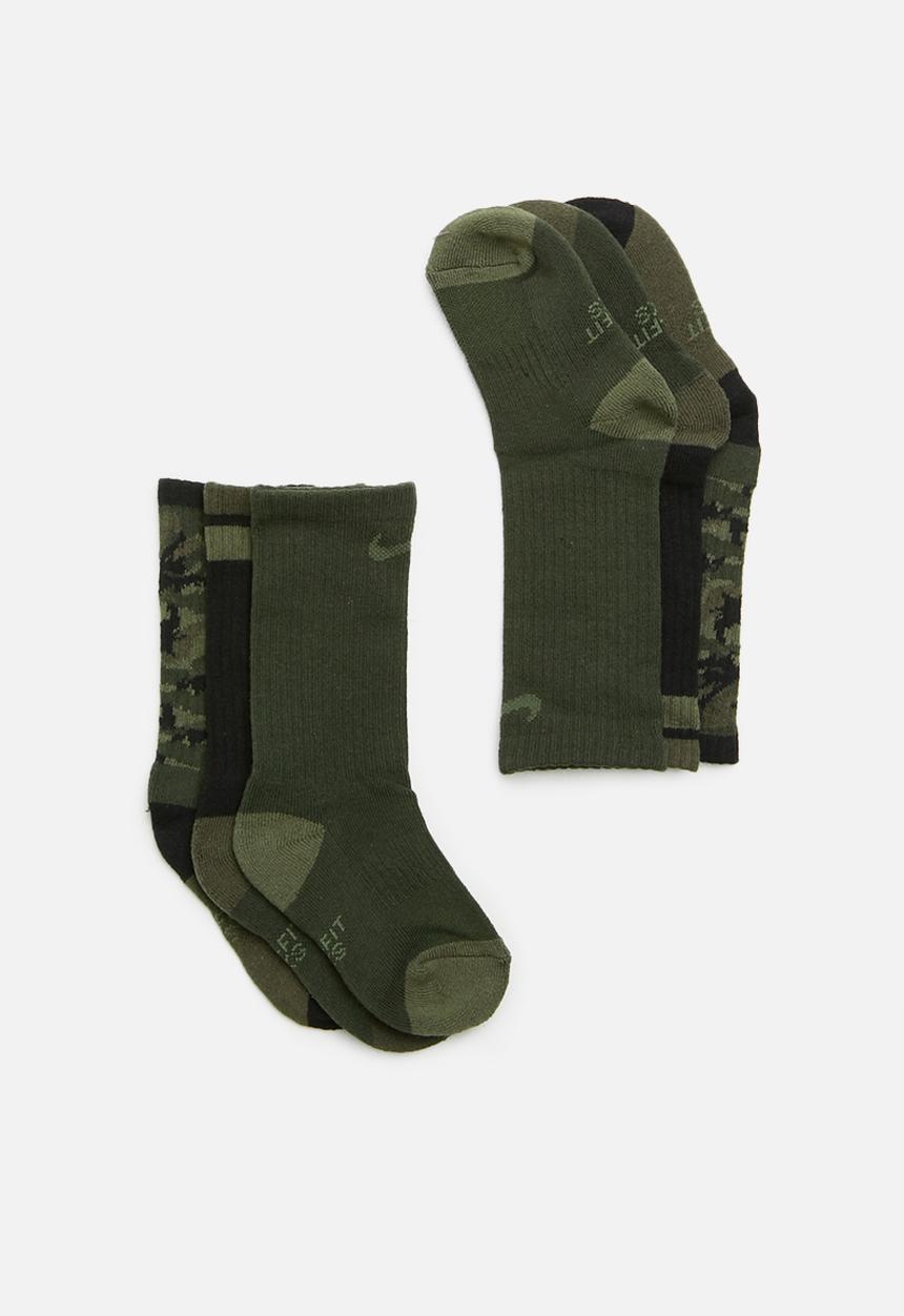 Nike - Nike boys camo socks - green & black