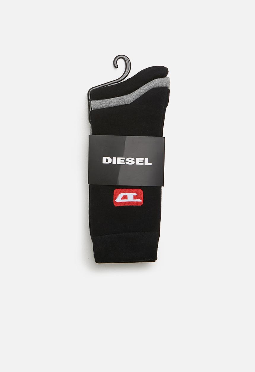 Diesel  - Skm-ray 3 pack socks - black & grey