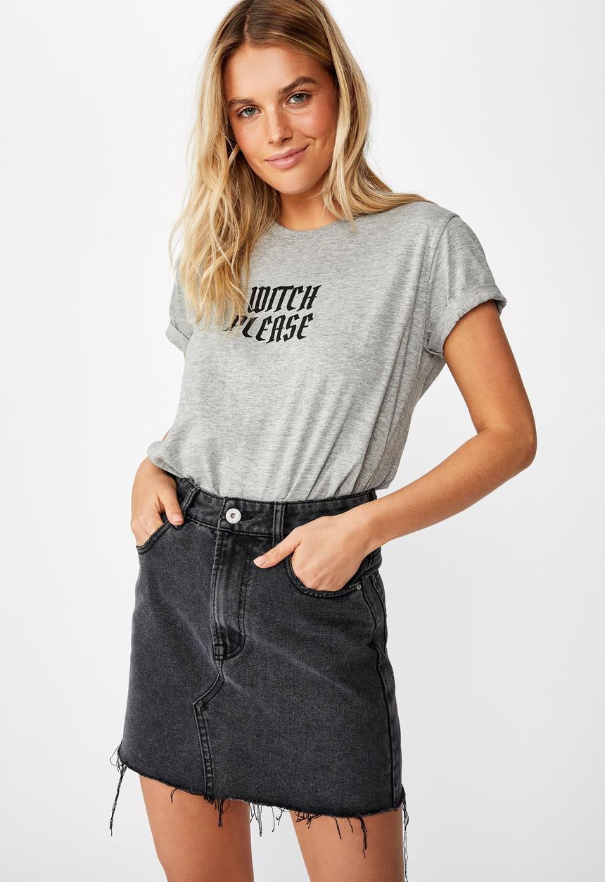 Cotton On - Classic slogan T-shirt - grey