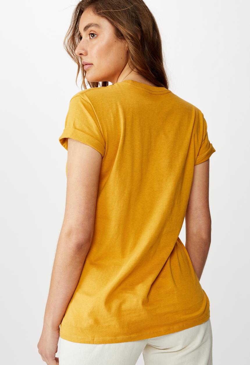 Cotton On - Classic slogan T-shirt - yellow
