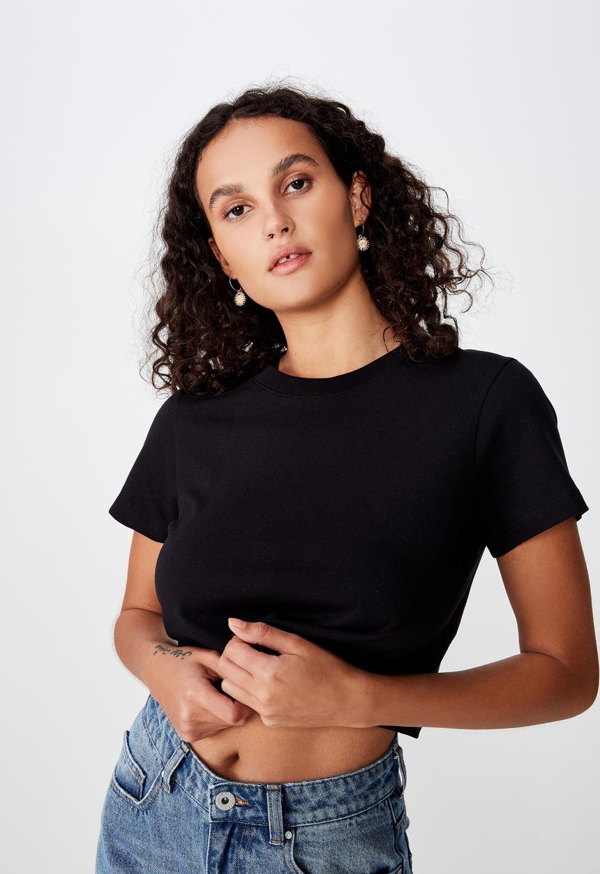 Cotton On - The one baby tee  - black