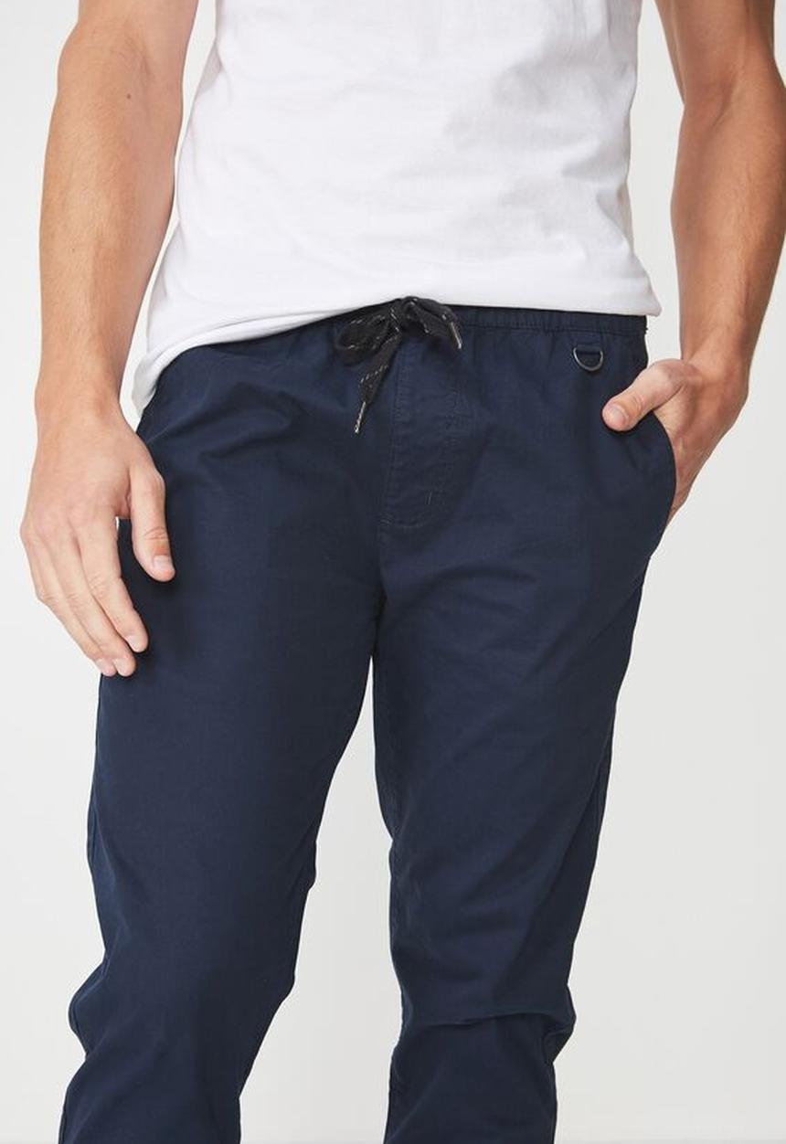 Cotton On - Drake cuffed pant - navy