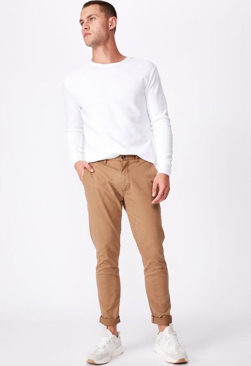 Cotton On - Skinny stretch chino - tan 