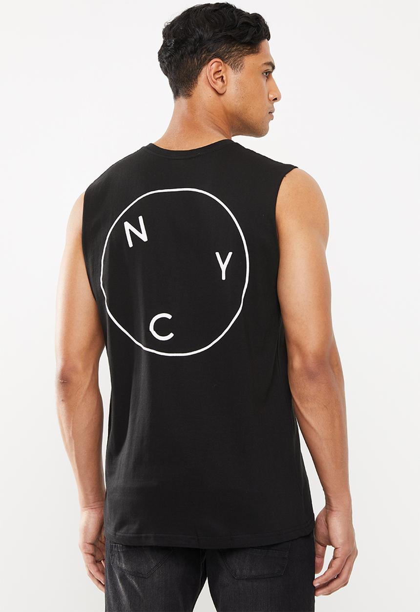 Cotton On - Circle Tbar muscle tank - black