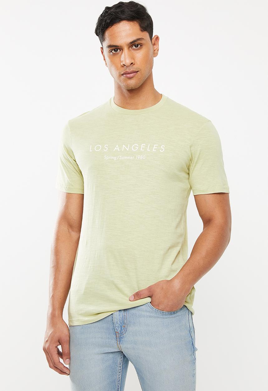 Cotton On - LA spring/summer Tbar text T-shirt - green