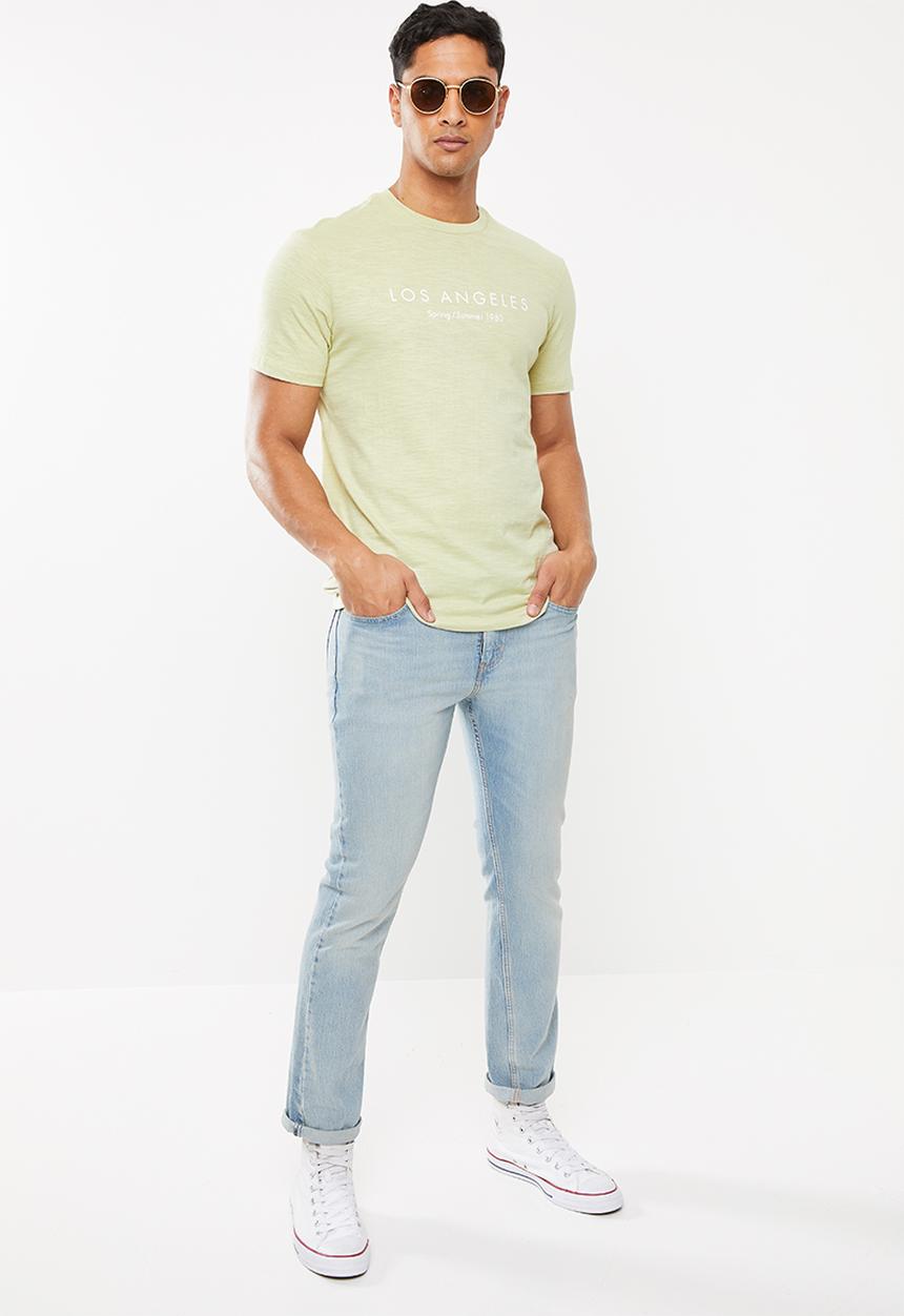Cotton On - LA spring/summer Tbar text T-shirt - green