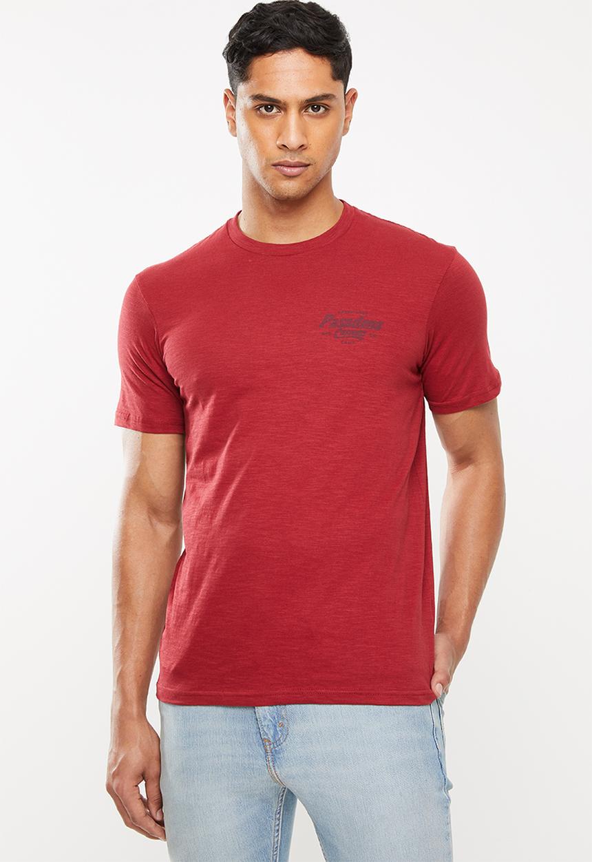 Cotton On - Pasadena customs Tbar moto T-shirt - red