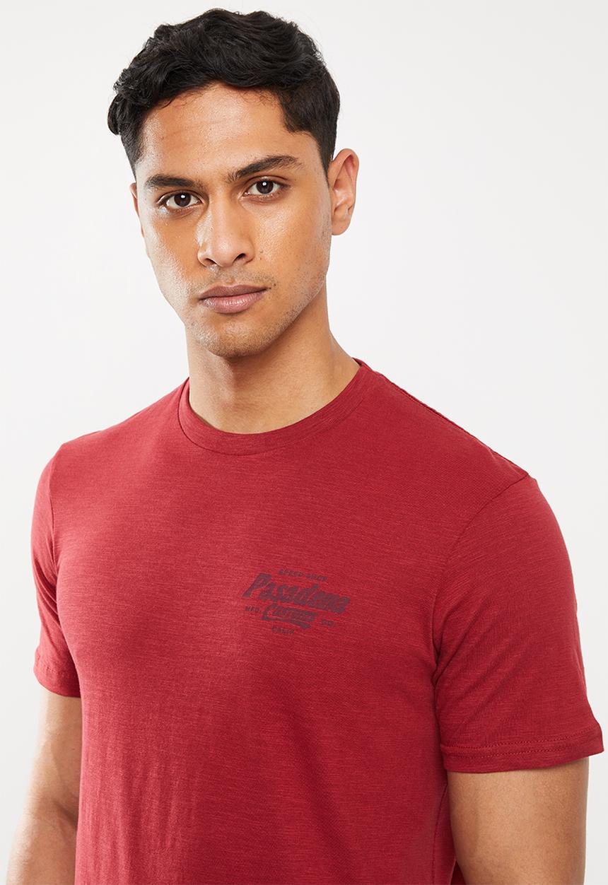 Cotton On - Pasadena customs Tbar moto T-shirt - red