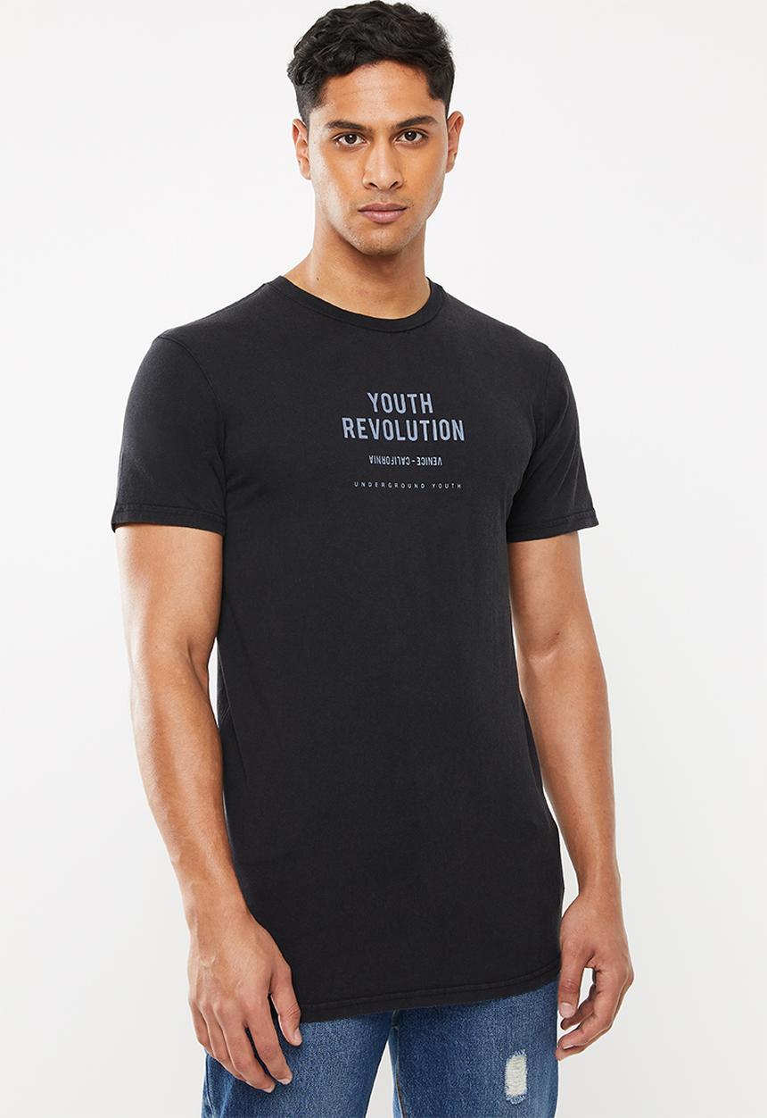 Cotton On - Longline scoop hem - black 