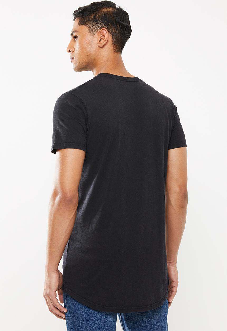 Cotton On - Longline scoop hem - black 