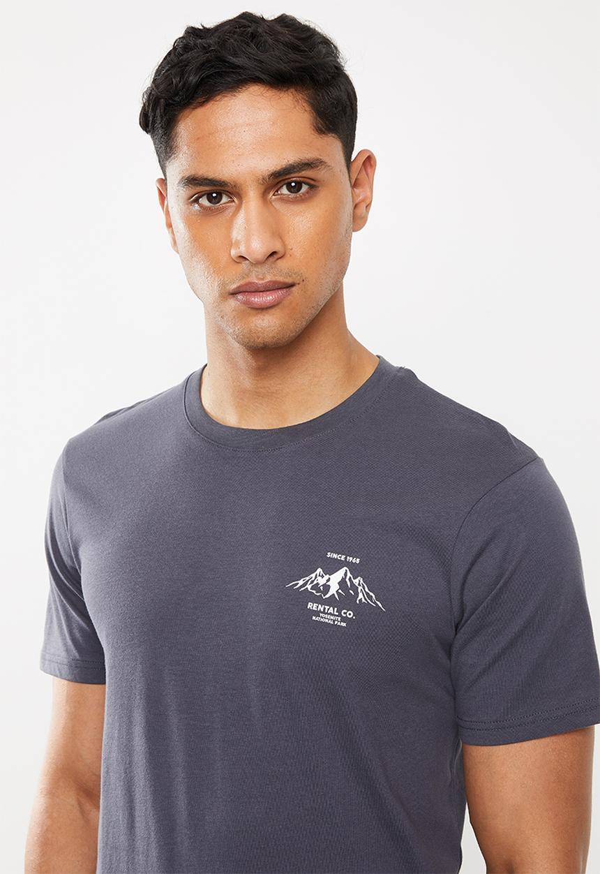 Cotton On - Yosemite Tbar souvenir T-shirt - grey / blue