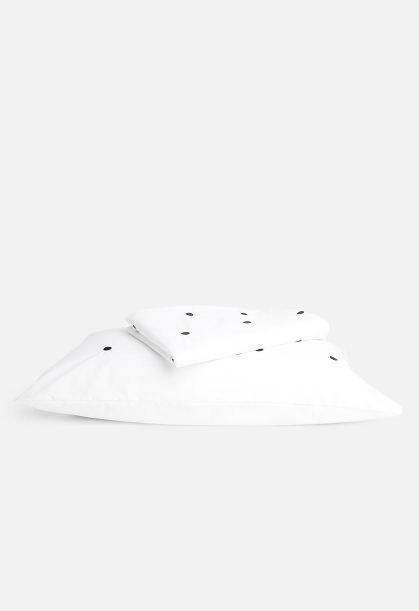 Sheraton Textiles - Doofy dab embroidered duvet cover set - black & white