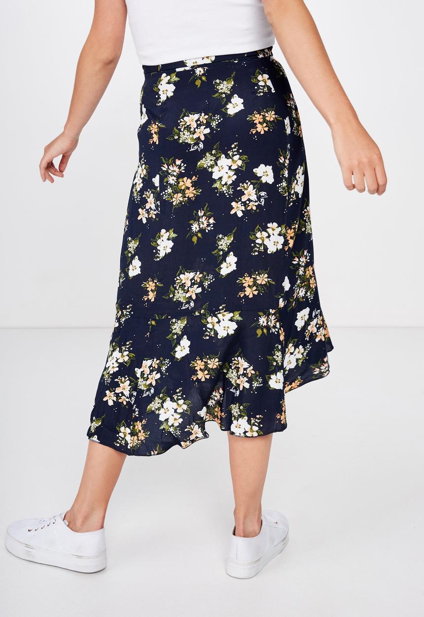 Cotton On - Ella midi skirt  - navy 