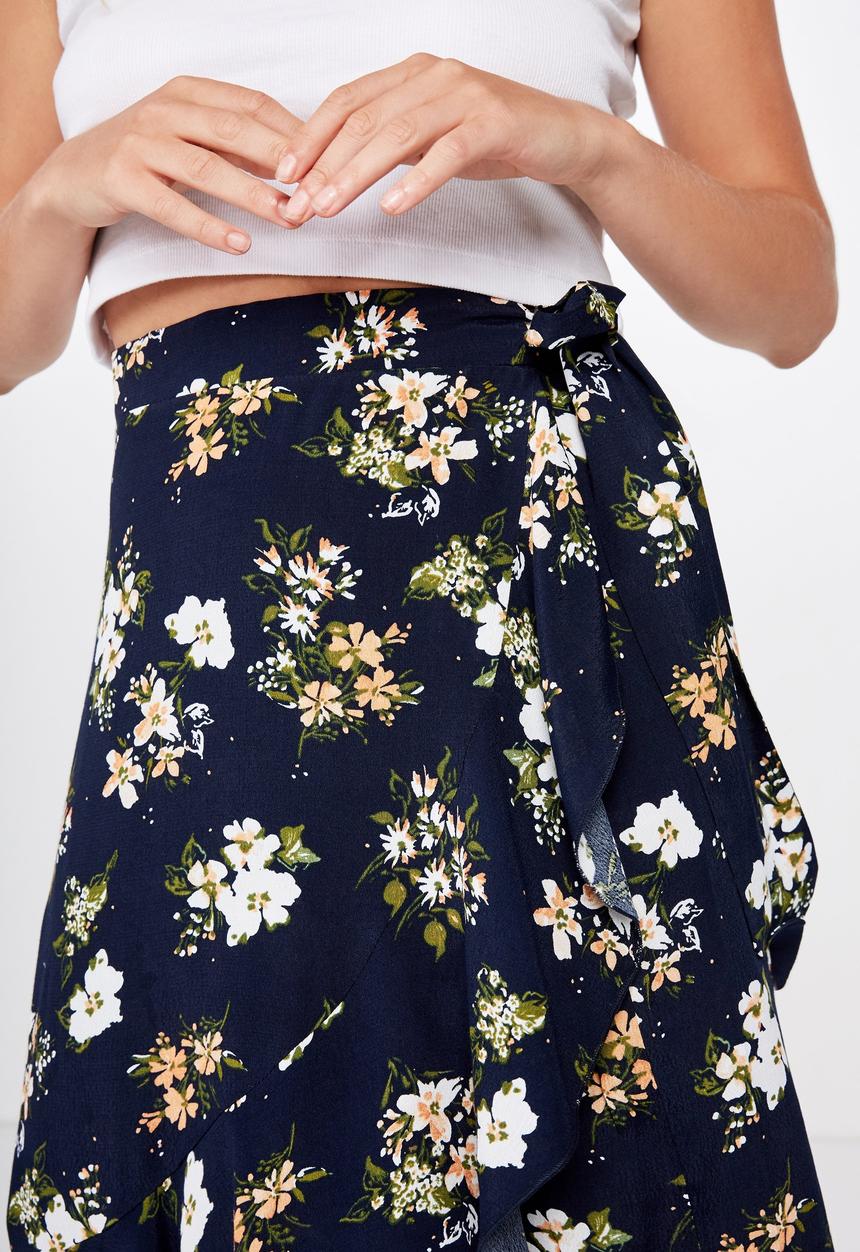 Cotton On - Ella midi skirt  - navy 