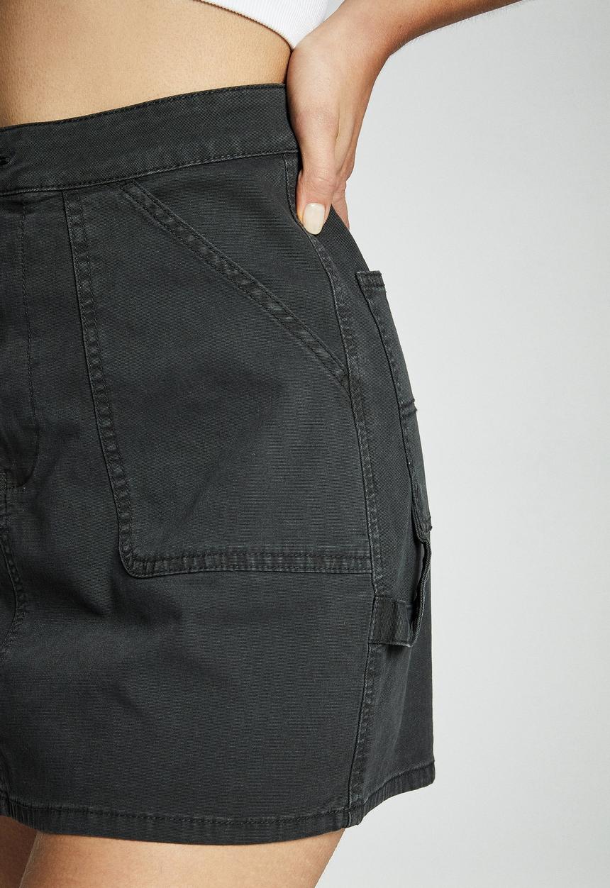 Cotton On - Kasha utility mini skirt - black