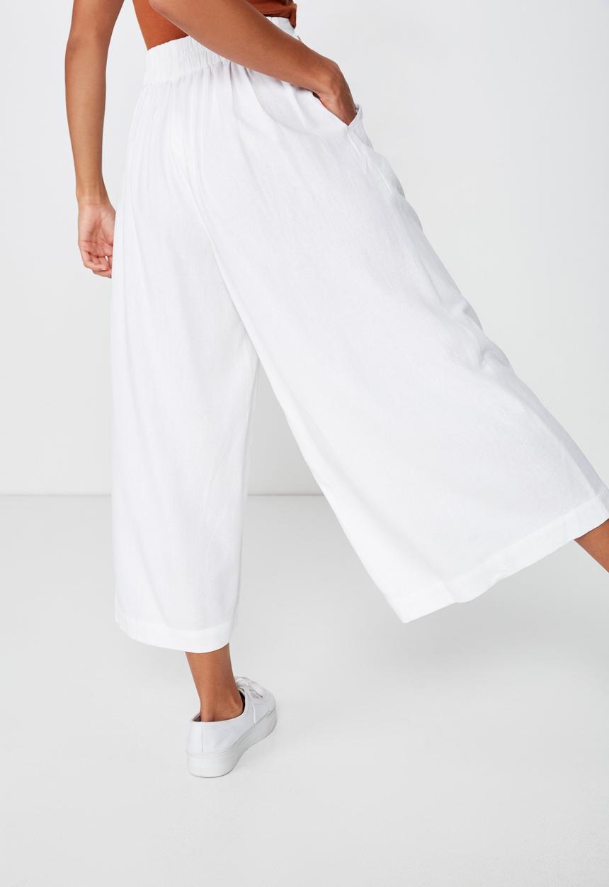 Cotton On - Luna button culotte - white