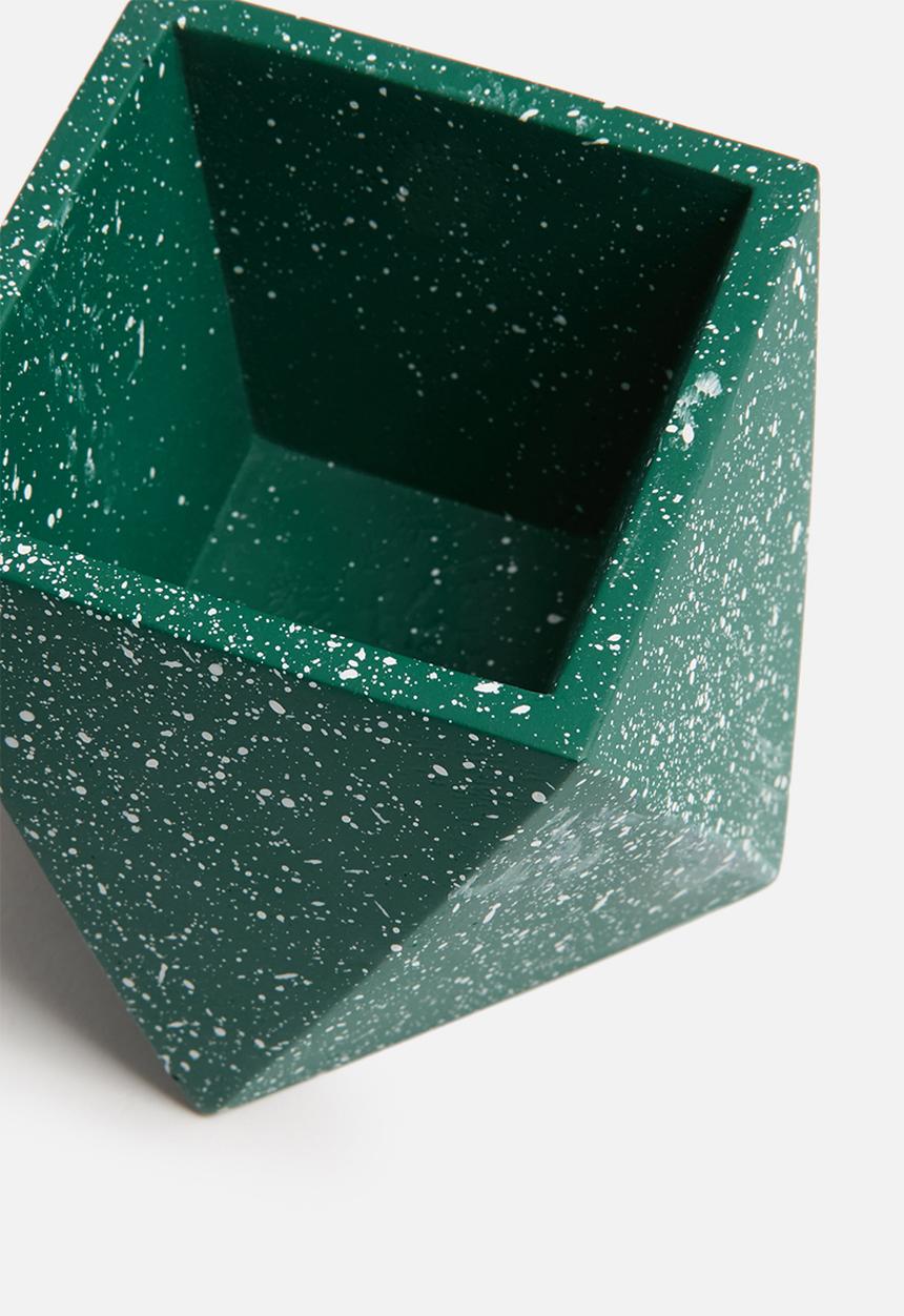Sixth Floor - Terrazzo desk planter - green