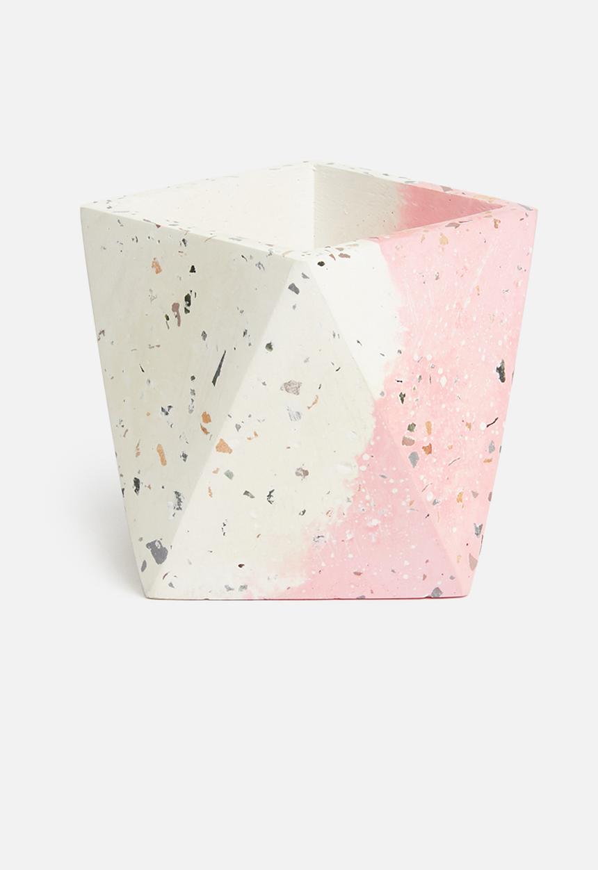 Sixth Floor - Terrazzo desk planter - pink