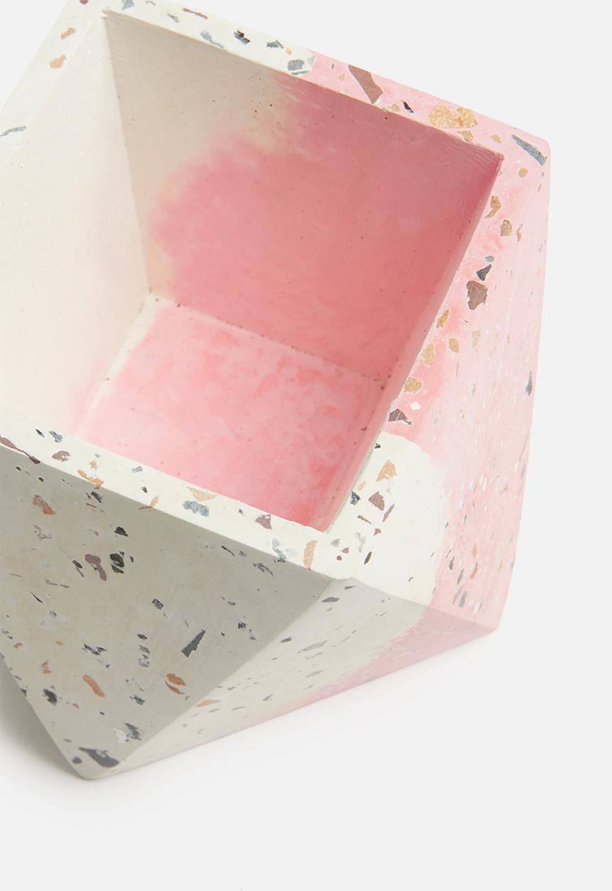 Sixth Floor - Terrazzo desk planter - pink