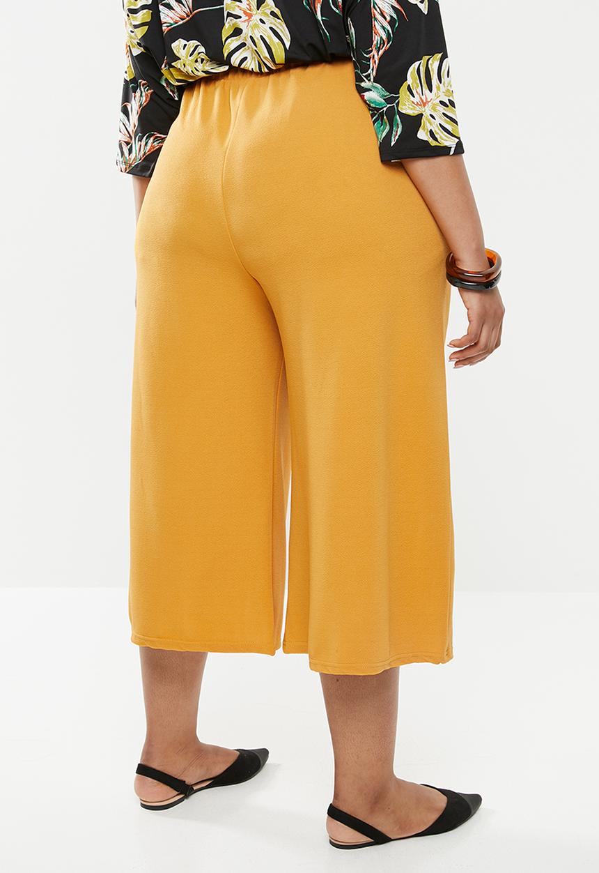 edit Plus - Tie front culottes - yellow