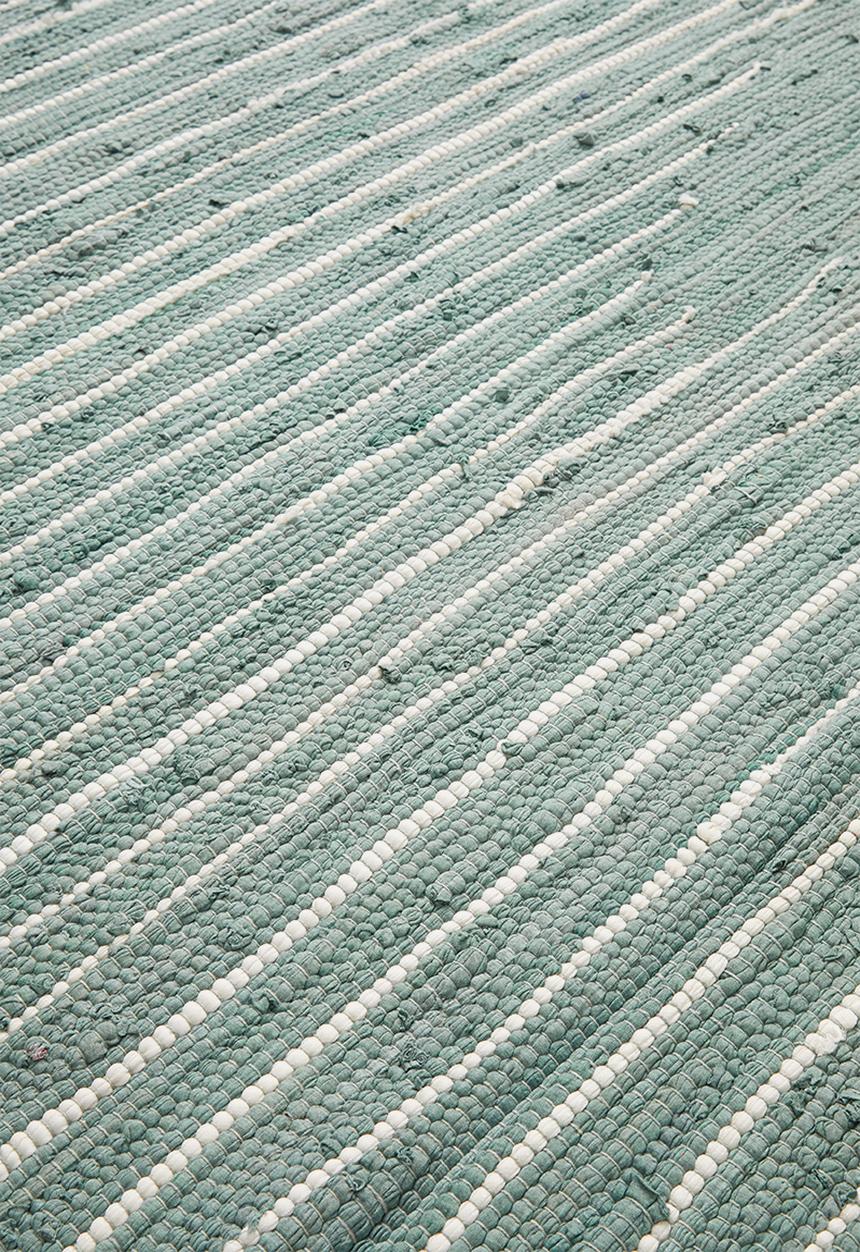 Sixth Floor - Empires chindi woven rug - duck egg