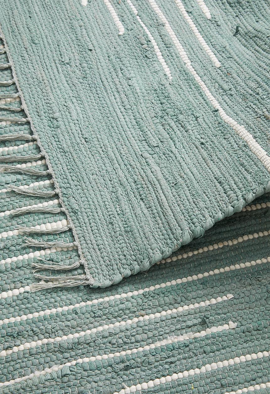 Sixth Floor - Empires chindi woven rug - duck egg