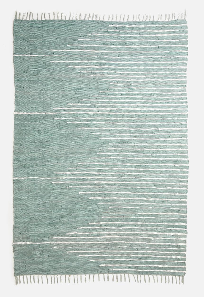 Sixth Floor - Empires chindi woven rug - duck egg