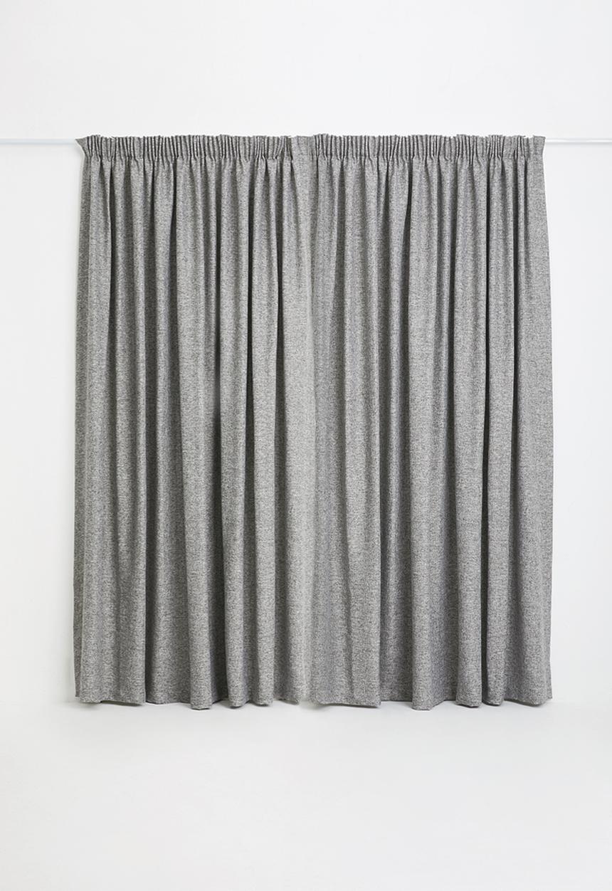 Sheraton Textiles - Manhattan taped curtain - charcoal melange