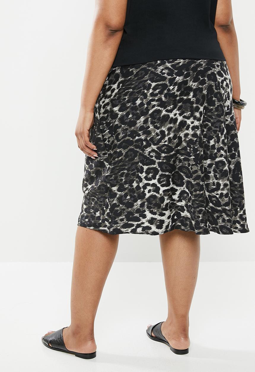 Superbalist - Bias cut skirt - black & grey