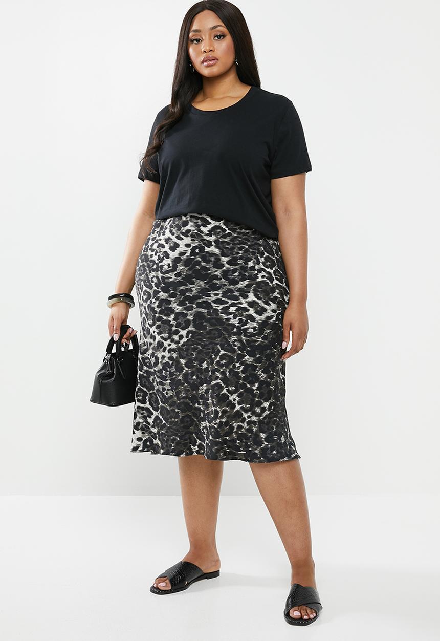 Superbalist - Bias cut skirt - black & grey