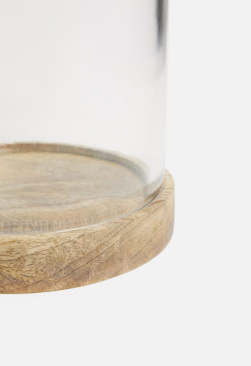 Sixth Floor - Glass lantern - wooden base