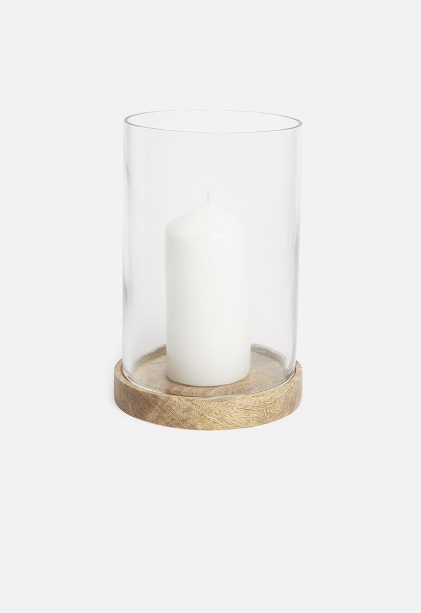 Sixth Floor - Glass lantern - wooden base