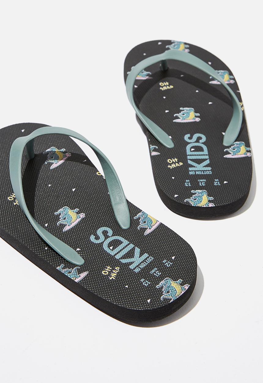 Cotton On - Printed flip flop - black 