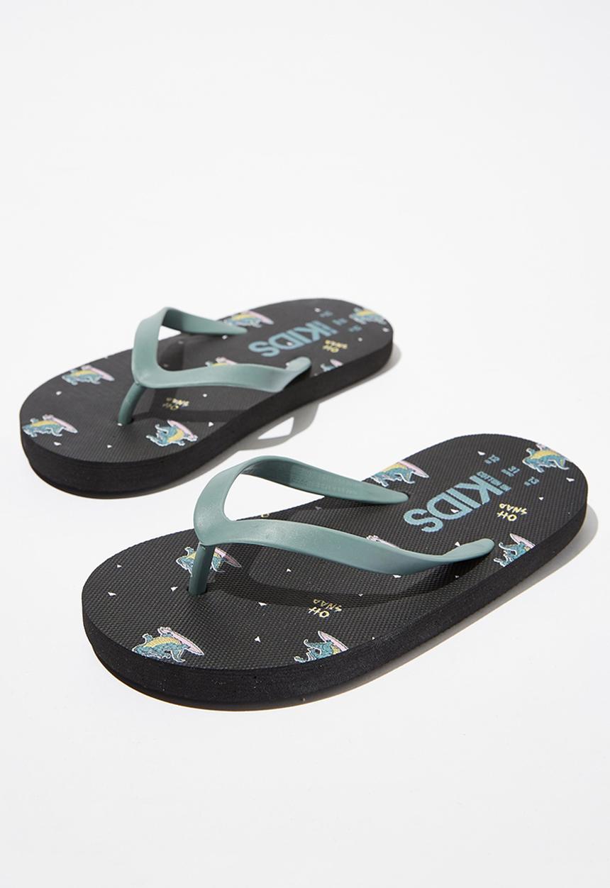Cotton On - Printed flip flop - black 