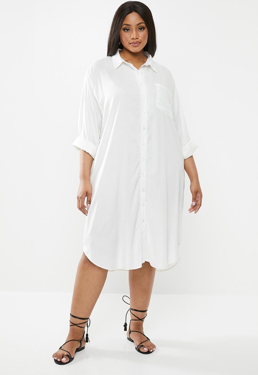 Superbalist - Soft shirt dress - white